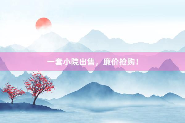 一套小院出售，廉价抢购！